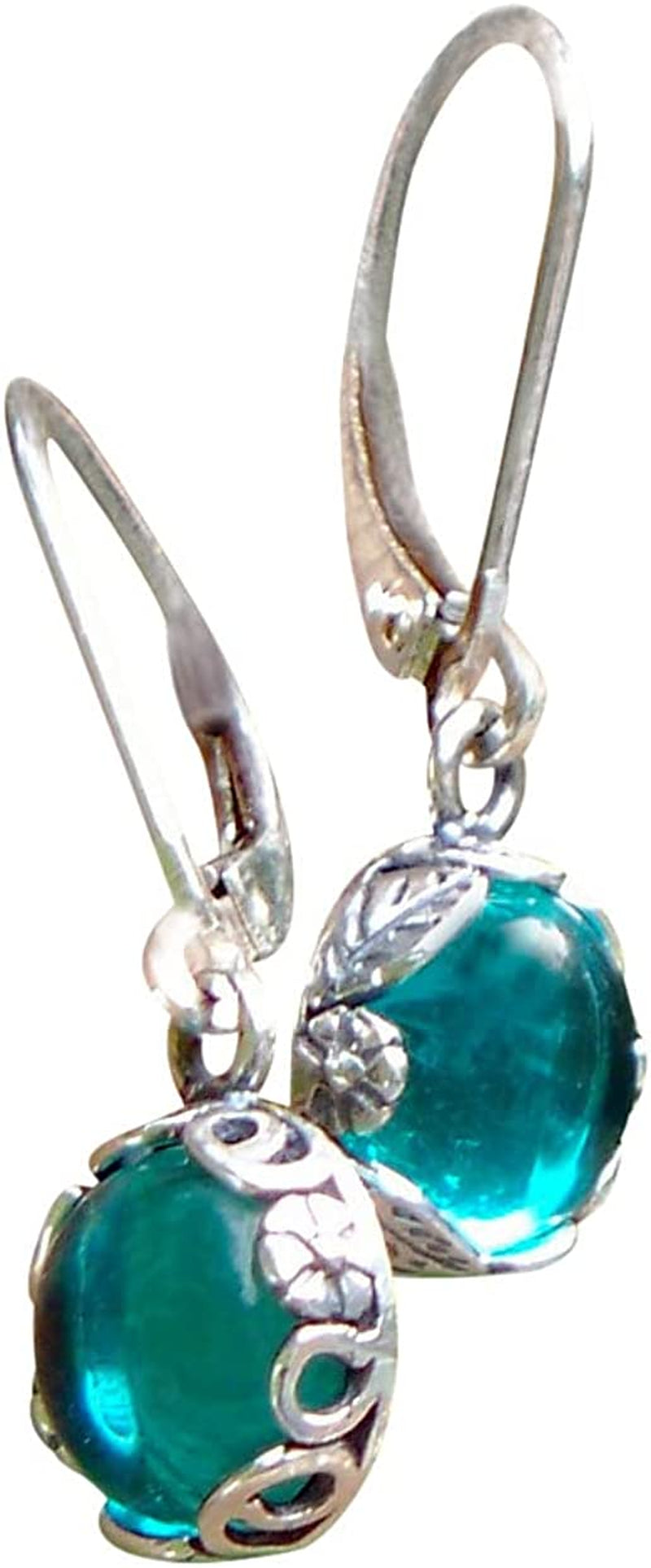 Recycled Vintage Mason Jar Sterling Silver Botanical Collection Leverback Earrings Apparel & Accessories > Jewelry > Earrings Bottled Up Designs