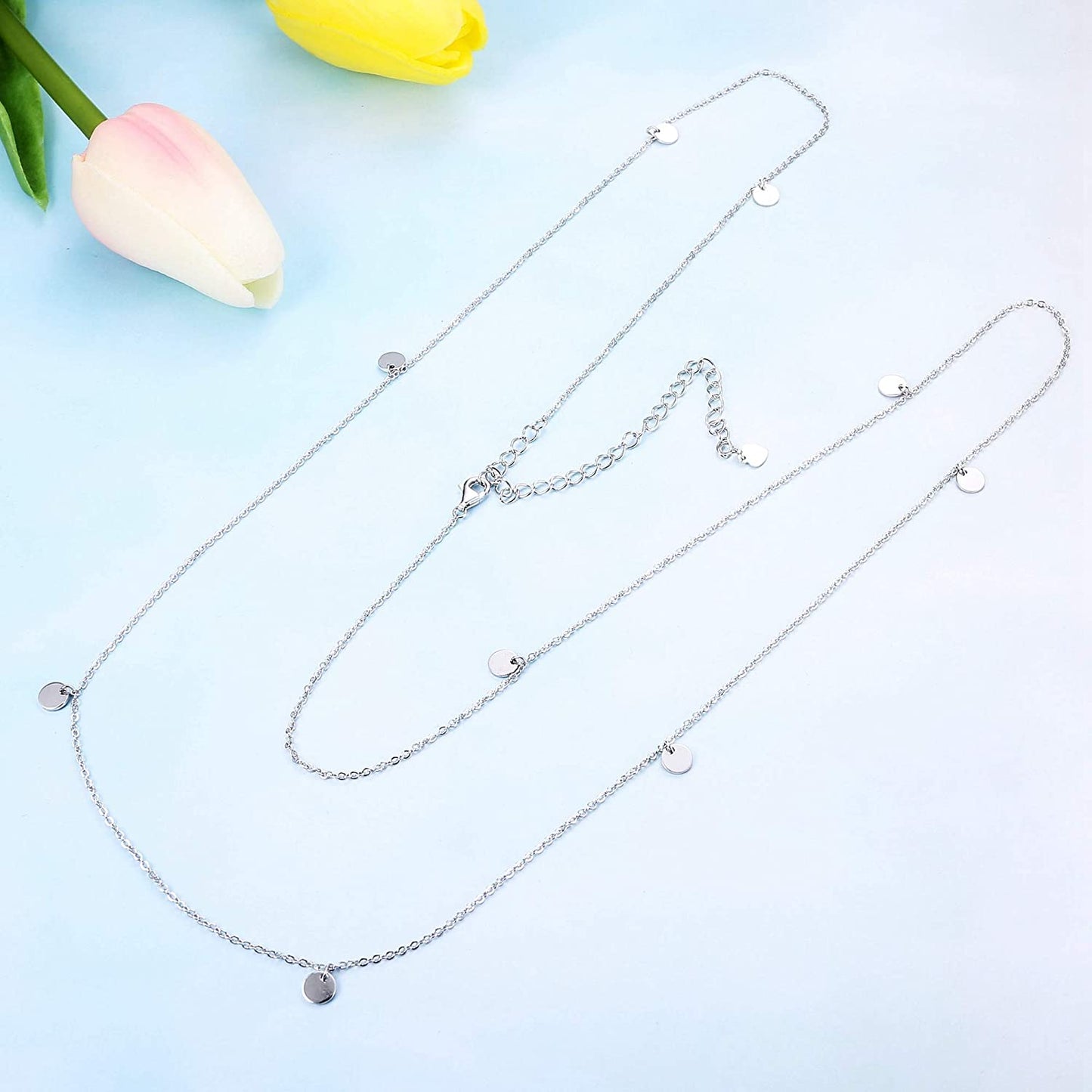Sllaiss 925 Sterling Silver Sexy Belly Waist Chain Body Jewelry for Women Beach Bikini Belly Silver Chain Belt Apparel & Accessories > Jewelry > Body Jewelry Sllaiss