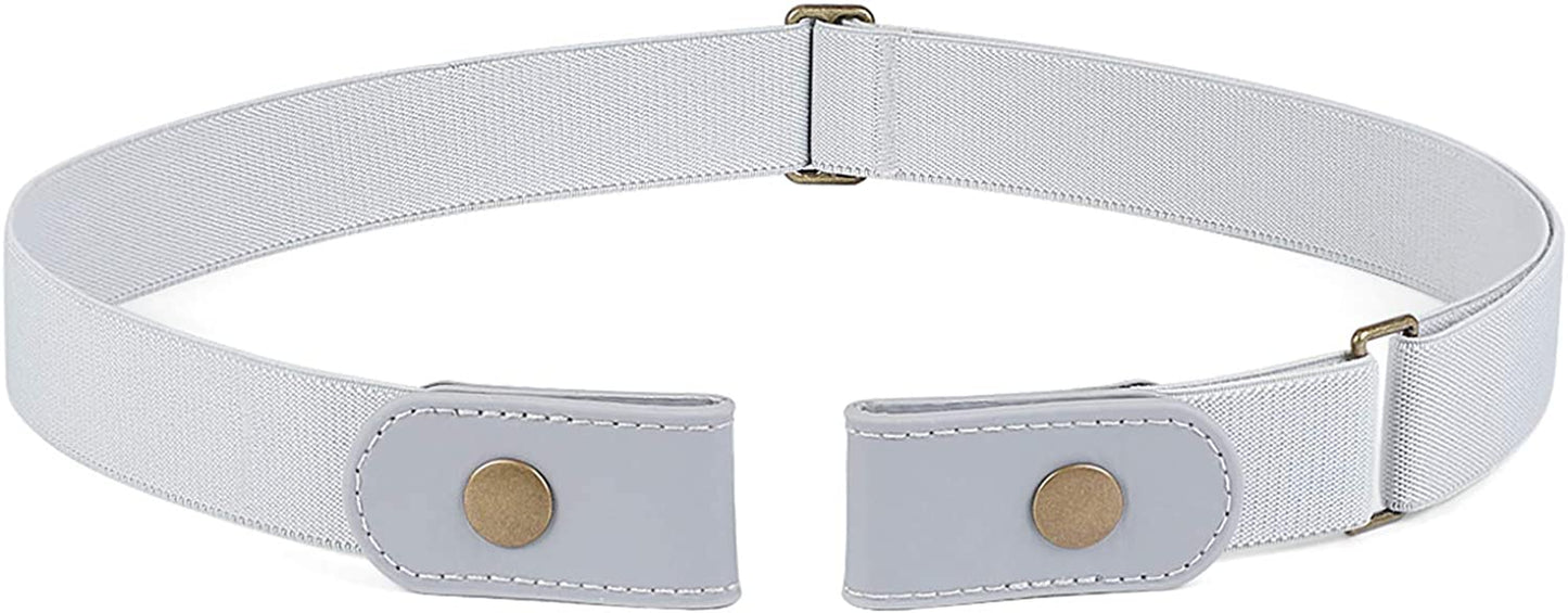 No Buckle Stretch Belt for Women Men Elastic Waist Belt up to 72 Inch for Jeans Pants Apparel & Accessories > Clothing Accessories > Belts WERFORU G-gray Pants Size 31"-50"
