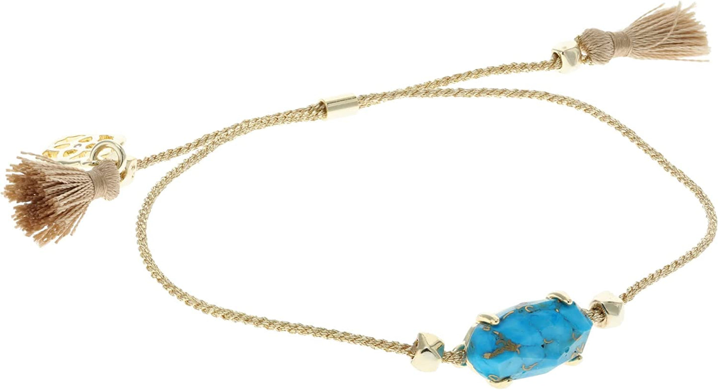 Kendra Scott Women'S Everlyne Friendship Bracelet Apparel & Accessories > Jewelry > Bracelets Kendra Scott Gold Bronze Veined Turquoise One Size