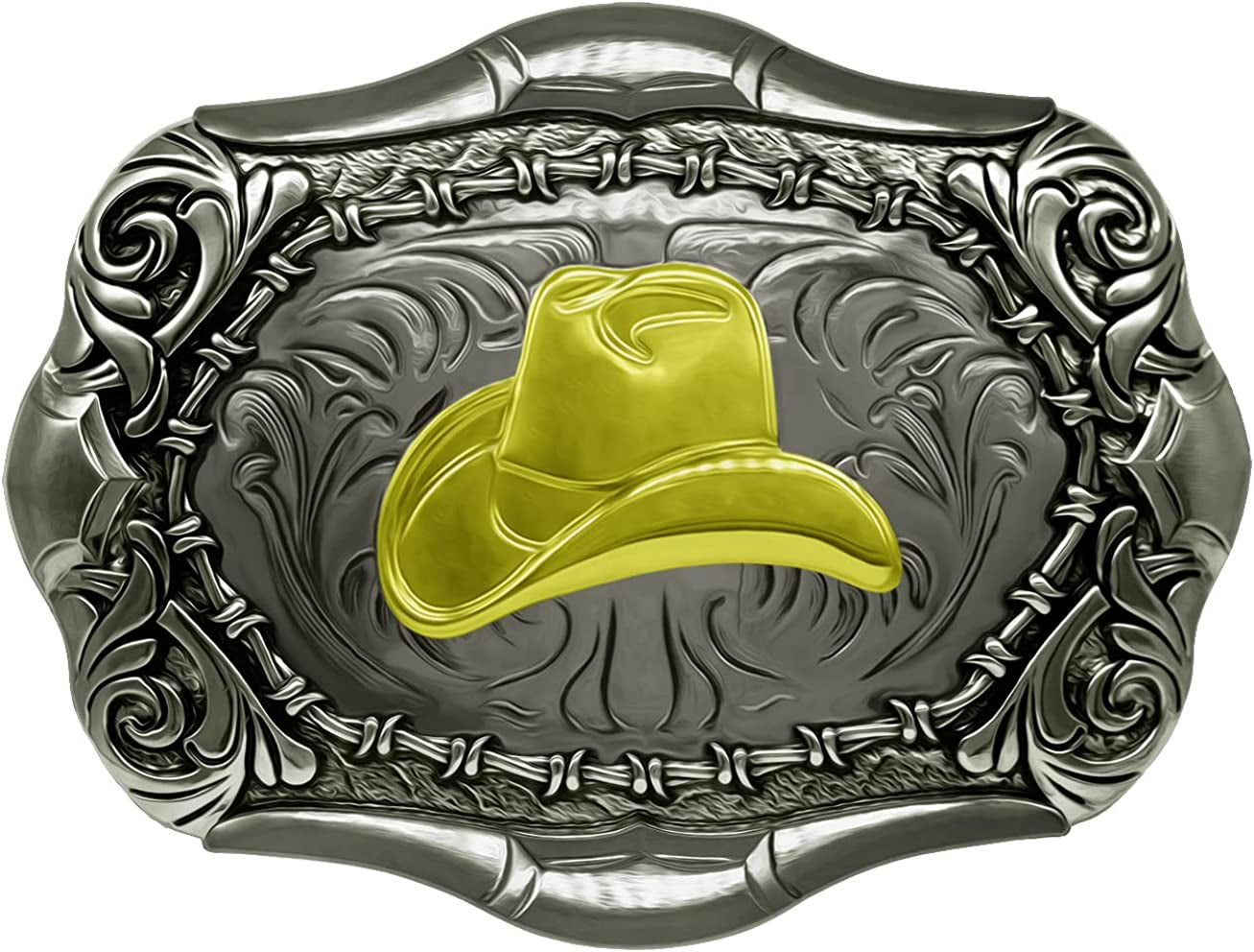 Moranse Religion Cross Cowboy Kneeling Prayer and Horse Design Belt Buckles Apparel & Accessories > Clothing Accessories > Belt Buckles Moranse Cowboy Hat 2