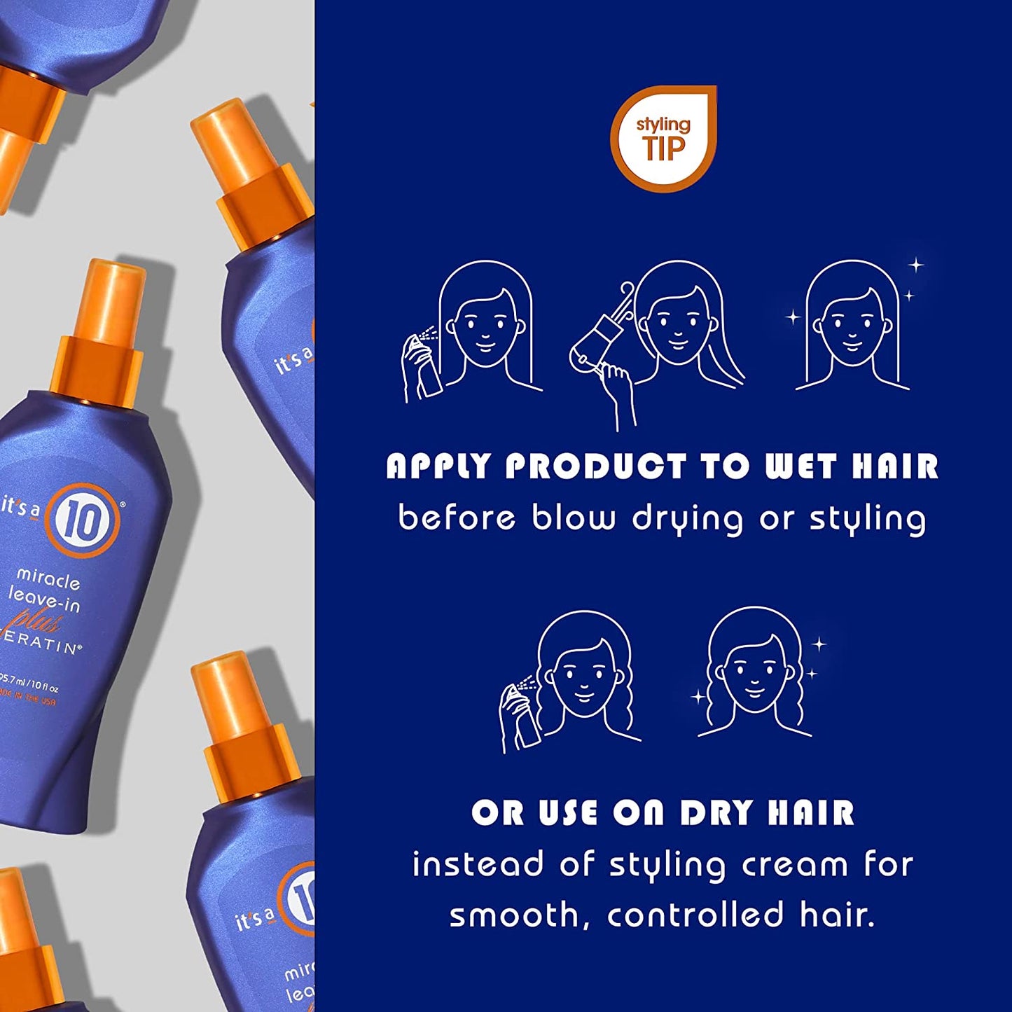 It'S a 10 Haircare Miracle Leave-In plus Keratin Spray, 10 Fl. Oz (10 Fl. Oz (Pack of 4)) Health & Beauty > Personal Care > Hair Care it's a 10