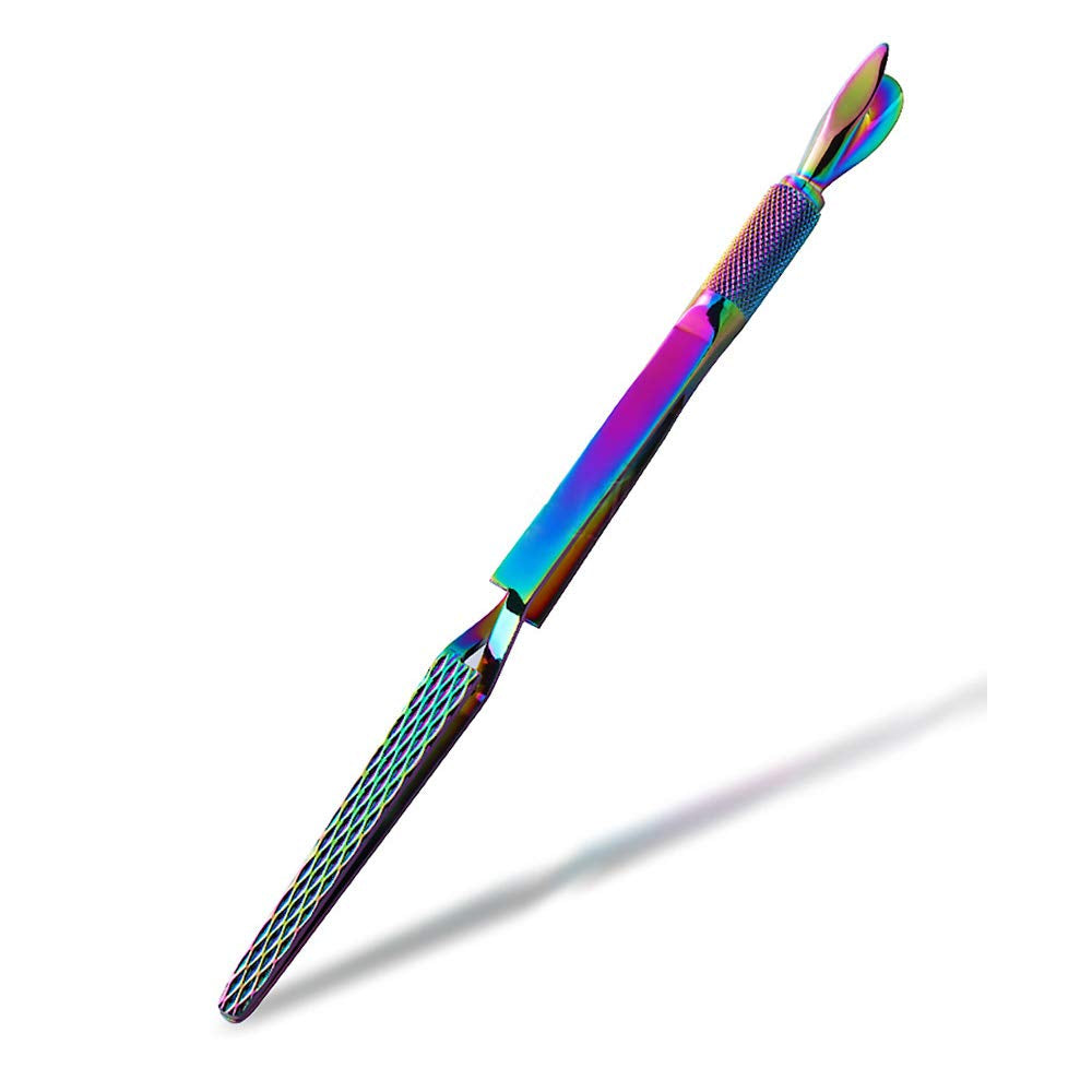 SILPECWEE 1 Pcs Colorful Stainless Steel Nail Art Pincher Cuticle Pusher False Nail Shaping Tweezers Multi-Function Manicure Tools Health & Beauty > Personal Care > Cosmetics > Cosmetic Tools > Nail Tools SILPECWEE