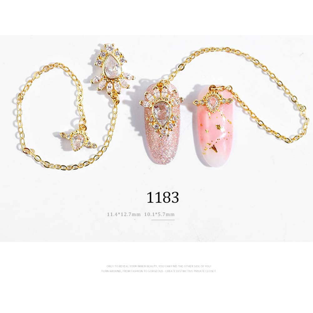 Lookathot 20Pcs/Set 3D Nail Art Decals Mixed Design Flamingo Meteorite Do Not Fade Metallic Studs Rhinestones Alloy Chain Manicure DIY Decoration Tools Health & Beauty > Personal Care > Cosmetics > Cosmetic Tools > Nail Tools Lookathot