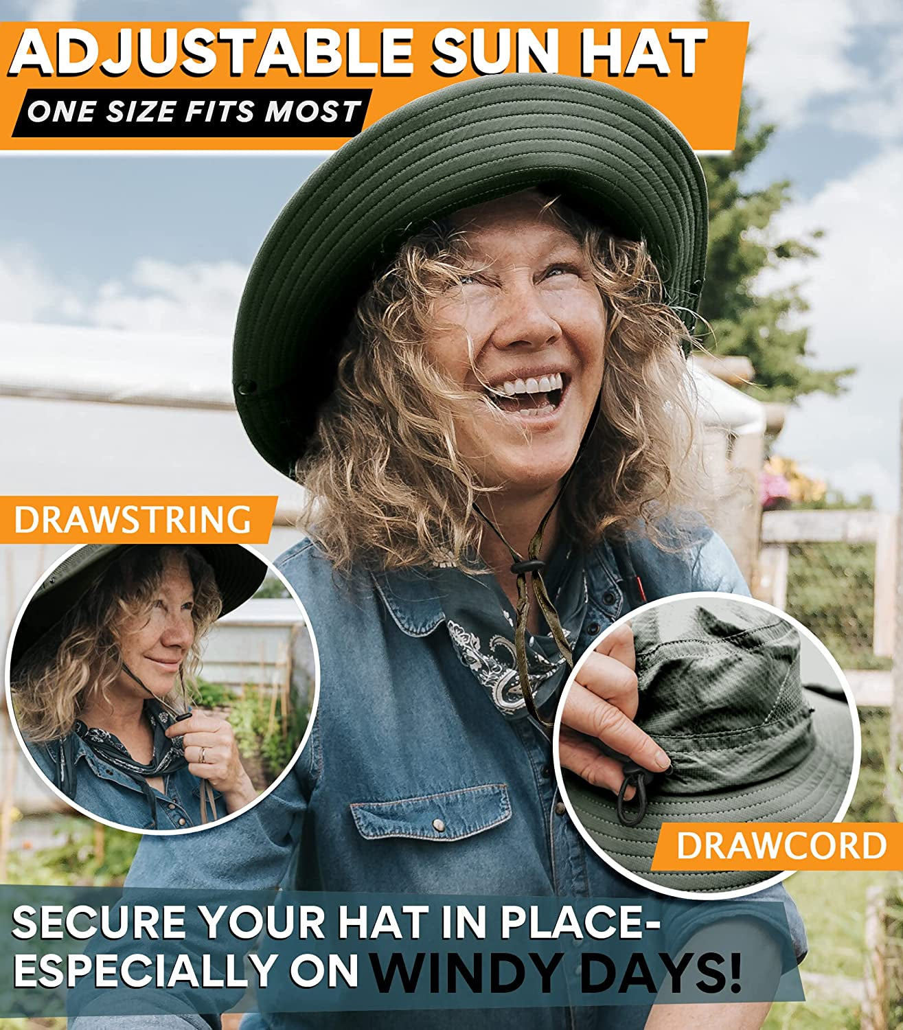 Geartop Wide Brim Sun Hat for Men and Women - Mens Bucket Hats with UV Protection for Hiking - Beach Hats for Women UPF 50+ Apparel & Accessories > Clothing Accessories > Hats GearTOP