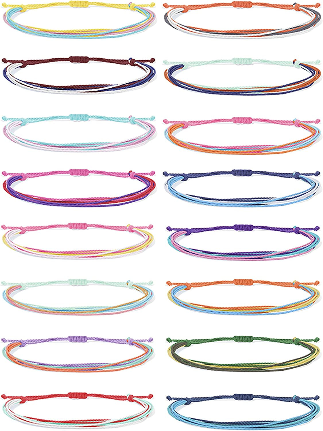 Choice of All String Bracelets for Teen Girls Boho Waterproof Bracelets Ankle Bracelets for Girls Christmas Gifts Wave Surfer Bracelets Summer Beach Anklets Apparel & Accessories > Jewelry > Anklets choice of all 16pcs