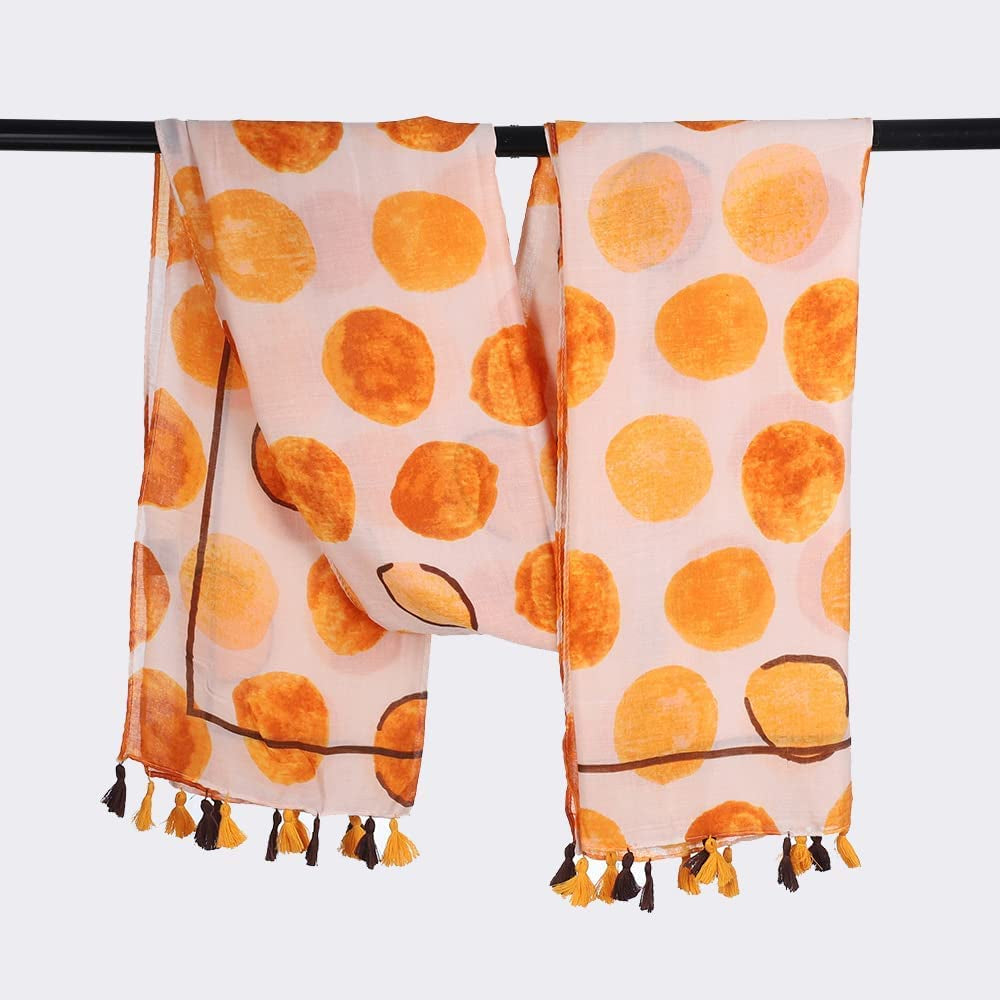 FRAIFICE Lightweight Scarf for Women for Spring Summer Fall Geometric Scarves Shawl Wrap Pashimina with Tassels Apparel & Accessories > Clothing Accessories > Scarves & Shawls FRAIFICE