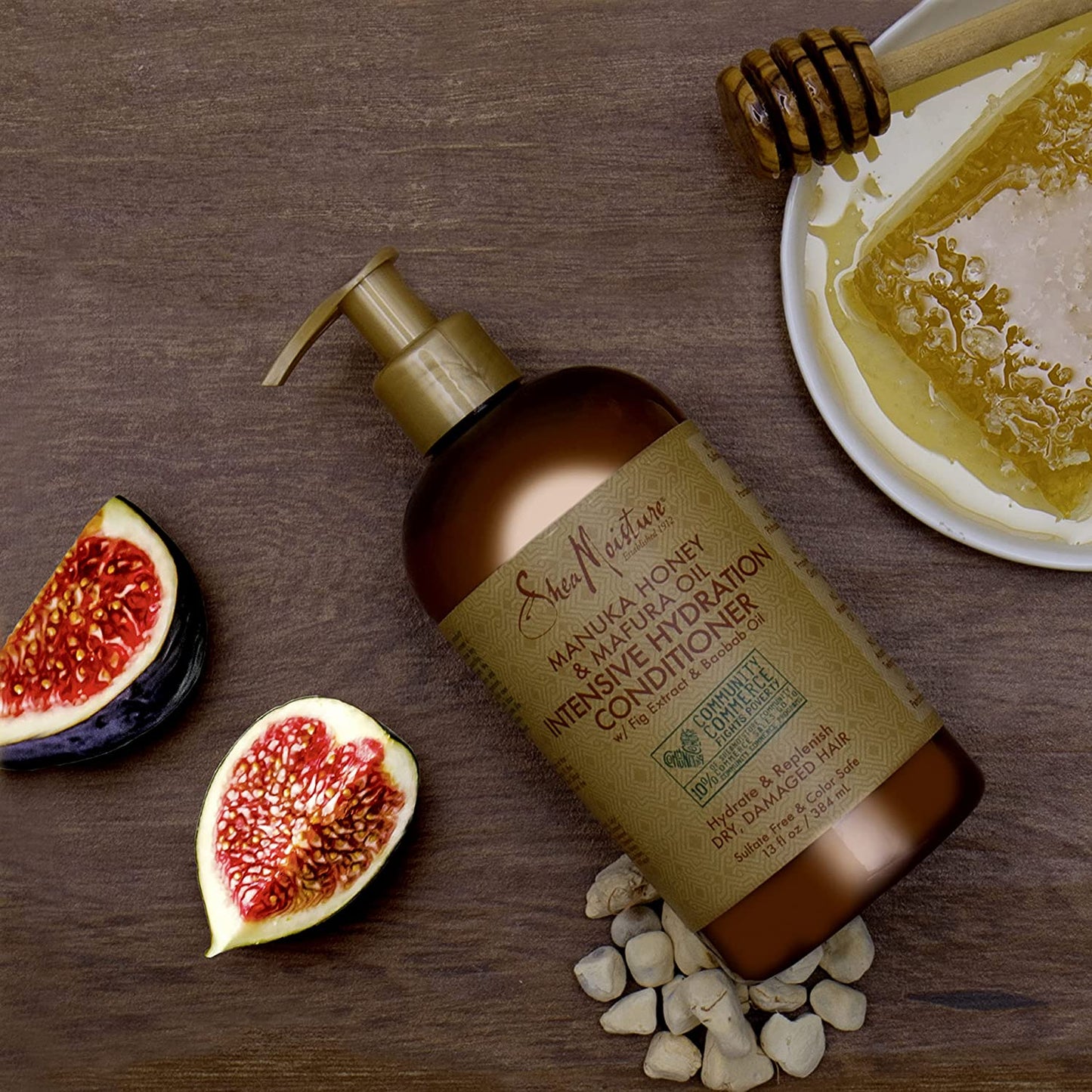 Sheamoisture Conditioner Intensive Hydration for Dry, Damaged Hair Manuka Honey and Mafura Oil to Nourish and Soften Hair 13 Oz Health & Beauty > Personal Care > Hair Care SheaMoisture