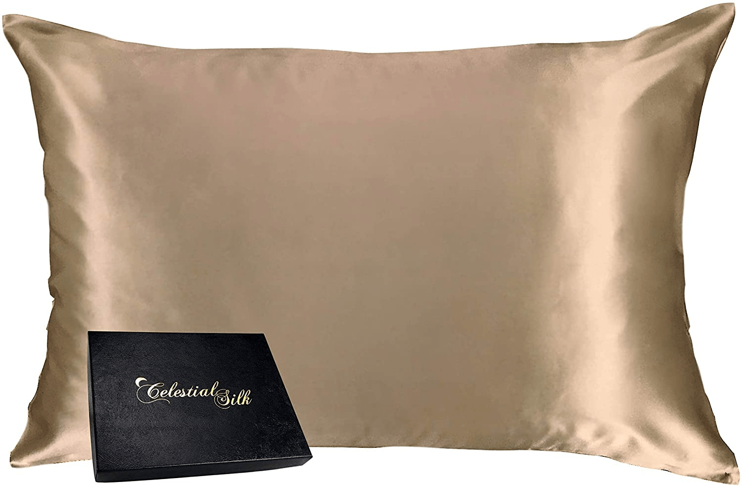 Celestial Silk 100% Pure Mulberry Silk Pillowcase Premium 25 Momme for Hair and Skin, Hypoallergenic Charmeuse Silk Weave on Both Sides - Hidden Zipper Closure (King, Vintage Pink) Arts & Entertainment > Party & Celebration > Gift Giving Celestial Silk Dark Taupe Standard