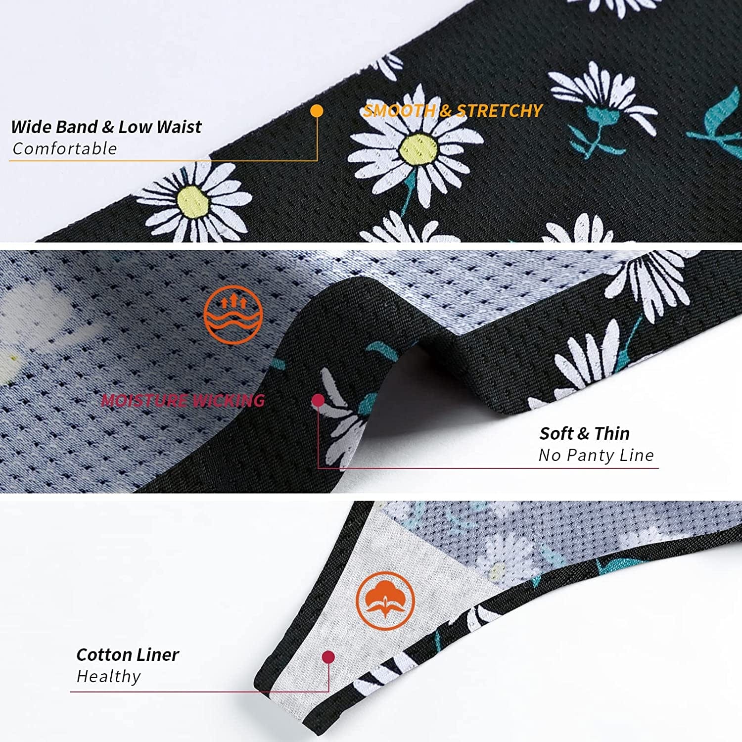 Ceseboo Thongs for Women Cotton Thongs Womens Thongs Panties