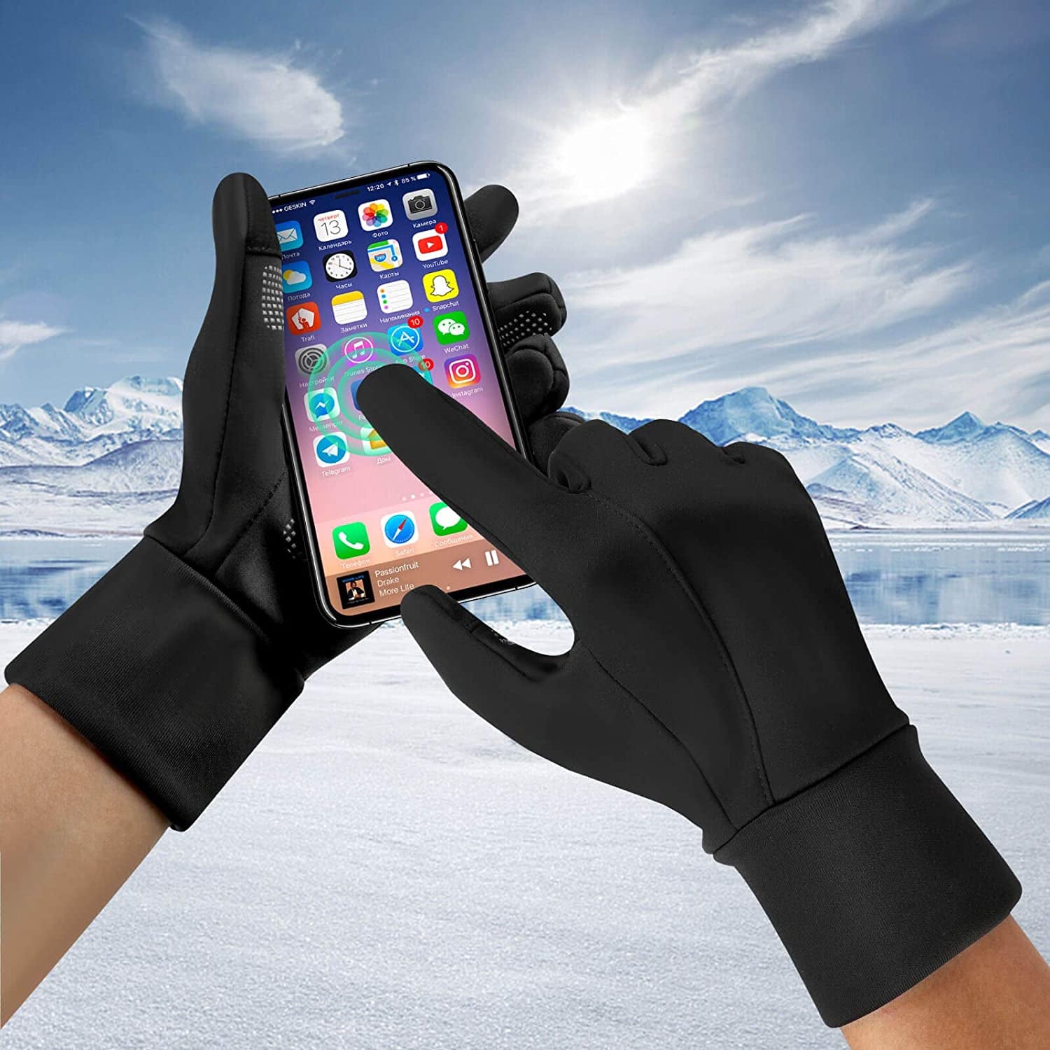 Winter Gloves Touch Screen Water Resistant Thermal for Running Cycling Driving Hiking Windproof Warm Gifts for Men and Women Apparel & Accessories > Clothing Accessories > Gloves & Mittens FanVince