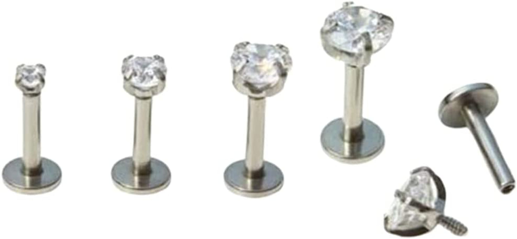 Charming Body Piercing Jewelry for Women Girls & 2Pcs Cubic Zirconia Tragus Lip Ring Monroe Ear Cartilage Earring Tongue Studs Apparel & Accessories > Jewelry > Body Jewelry Generic