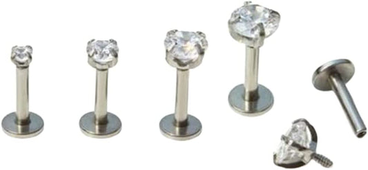 Charming Body Piercing Jewelry for Women Girls & 2Pcs Cubic Zirconia Tragus Lip Ring Monroe Ear Cartilage Earring Tongue Studs Apparel & Accessories > Jewelry > Body Jewelry Generic