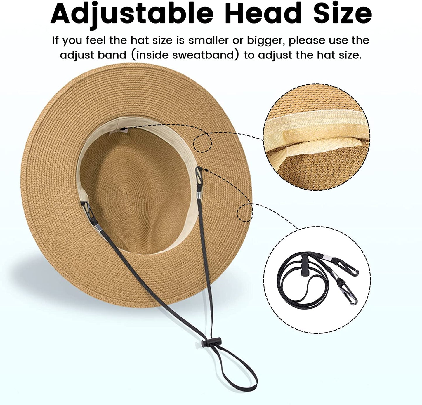 Simplicity Mens Women'S Wide Brim Straw Panama Sun Hat Apparel & Accessories > Clothing Accessories > Hats Simplicity