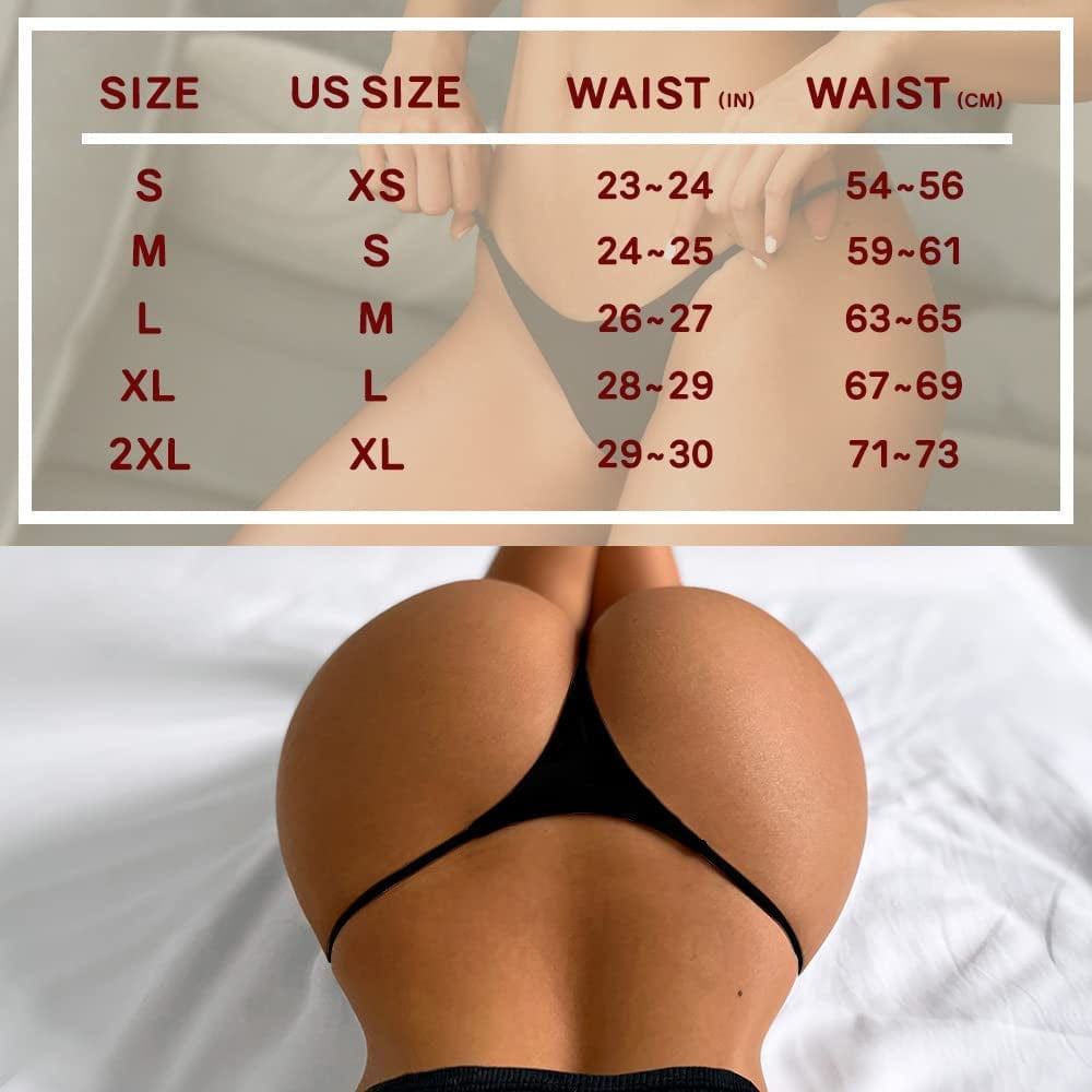 Chahoo Sexy Underwear for Women Thong Low Rise G-String Panties 5-Pack Low Waist T Back String Underpants Gift for Women