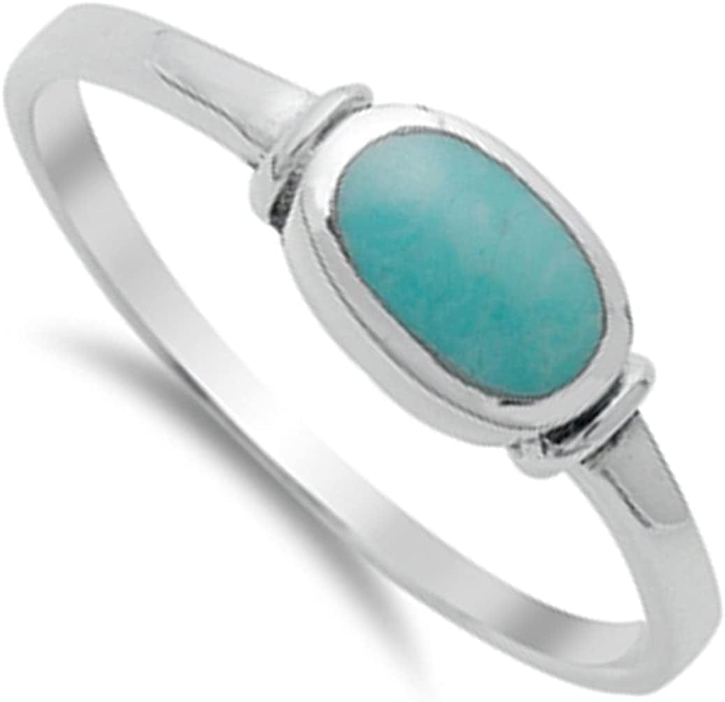 CHOOSE YOUR COLOR Sterling Silver Oval Ring
