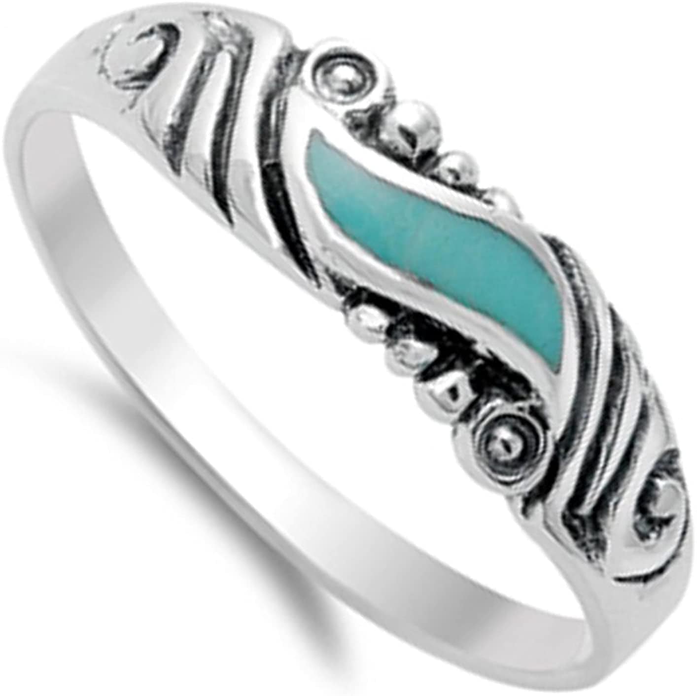 CHOOSE YOUR COLOR Sterling Silver Swirl Ring