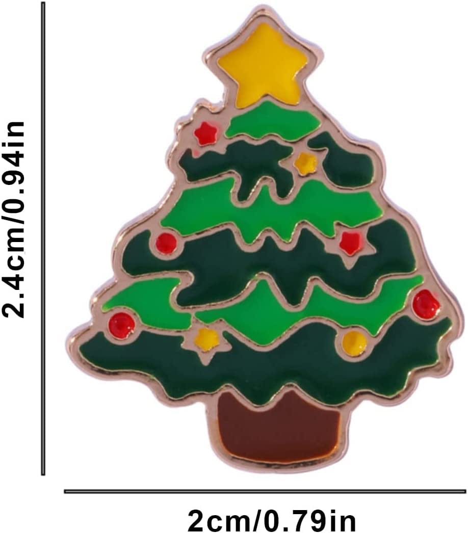 Christmas Brooch Xmas Cartoon Lapel Metal Pin for Xmas Holiday Party Celebration Men Lapel Pin for Suits (E, One Size)