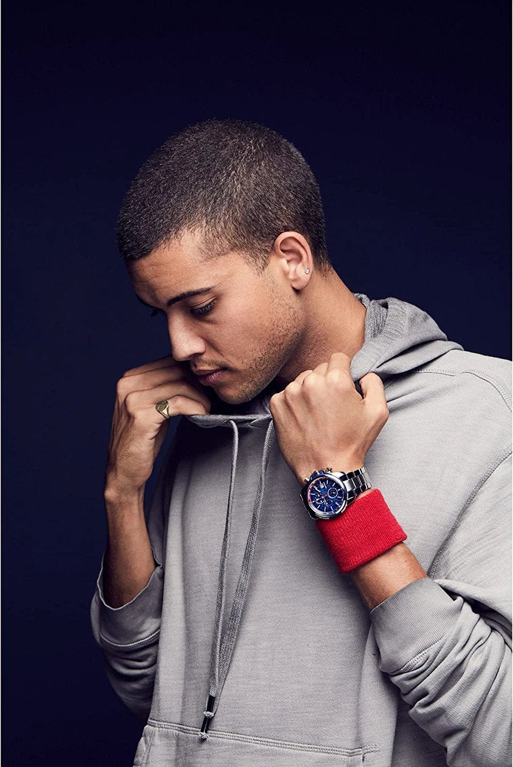 Citizen Men'S Eco-Drive Marvel Spider Man Watch in Stainless Steel, Spider Man Art Blue and Red Dial (Model: CA0429-53W)