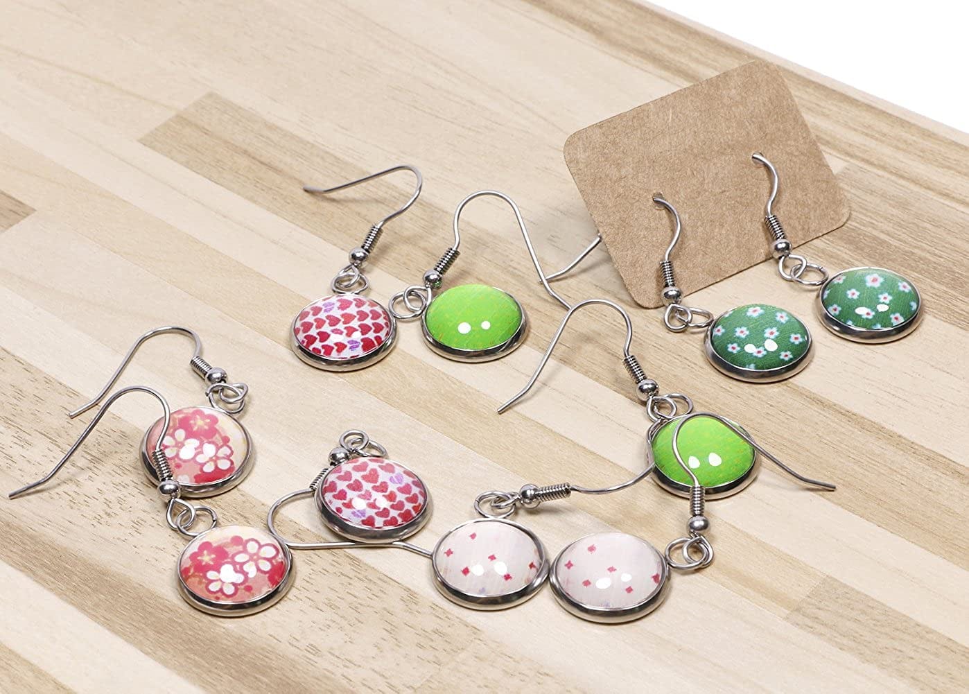 Clear round Glass Dome Tiles Cabochons Charms Bulk Small Flat Back Imitation Gemstone for Cameo Photo Pendant Necklace Bracelet Earring Ring Keychain DIY Craft Jewelry Making,100Pcs (10MM)