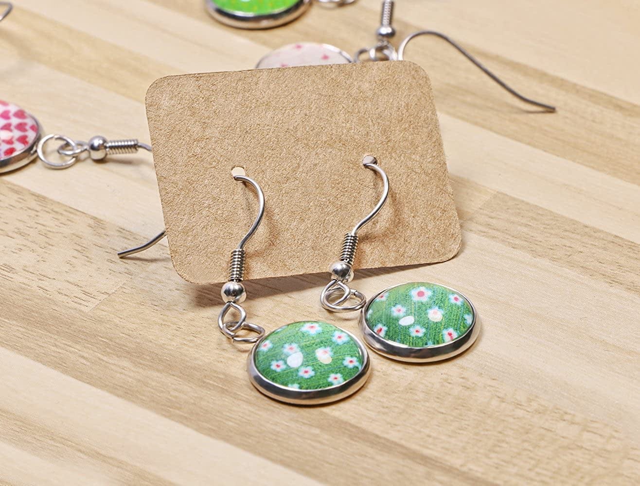 Clear round Glass Dome Tiles Cabochons Charms Bulk Small Flat Back Imitation Gemstone for Cameo Photo Pendant Necklace Bracelet Earring Ring Keychain DIY Craft Jewelry Making,100Pcs (10MM)