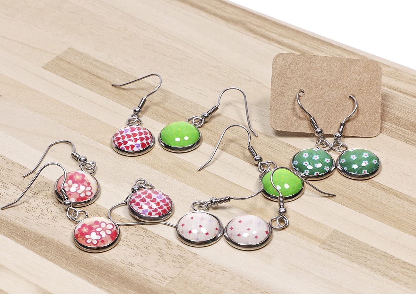 Clear round Glass Dome Tiles Cabochons Charms Bulk Small Flat Back Imitation Gemstone for Cameo Photo Pendant Necklace Bracelet Earring Ring Keychain DIY Craft Jewelry Making,100Pcs (10MM)