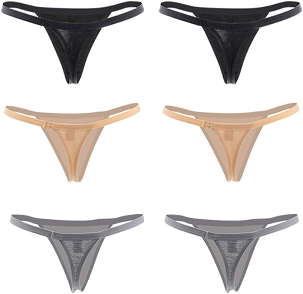 Closecret Women’S Panties Cotton Thongs Pack of 6Pcs G-String