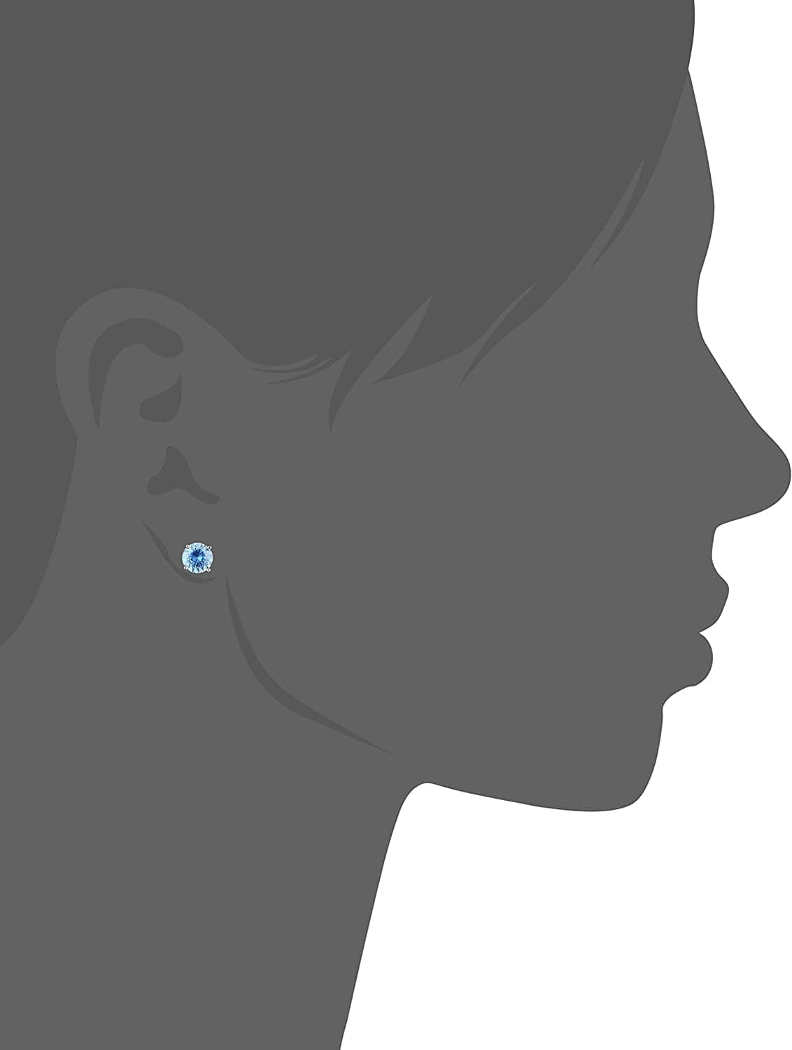 Collection Platinum or Gold Plated Sterling Silver Round-Cut Stud Earrings Made with Infinite Elements Zirconia Apparel & Accessories > Jewelry > Earrings Amazon Collection