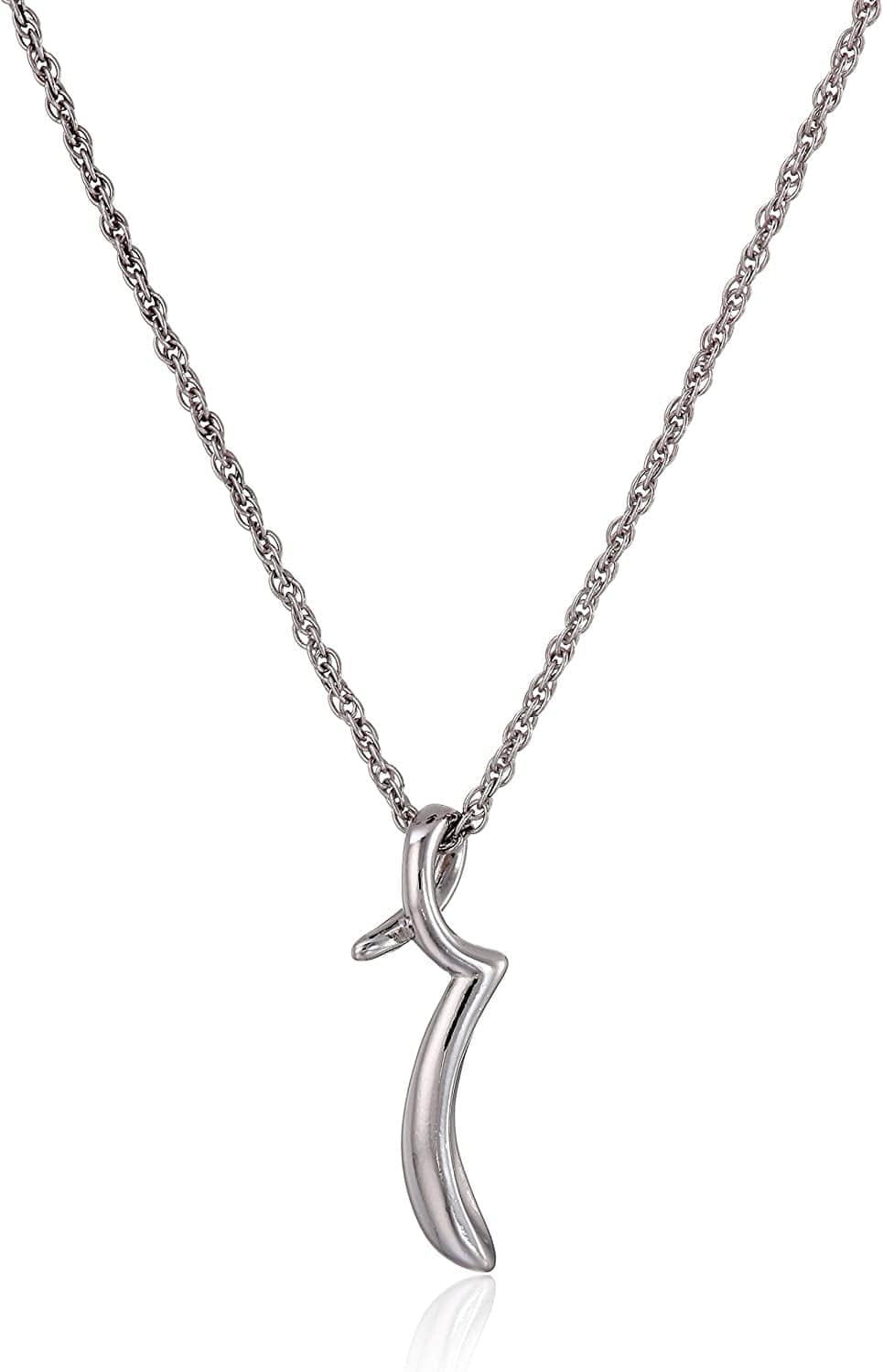 Collection Sterling Silver Initial Pendant Necklace Silver / R