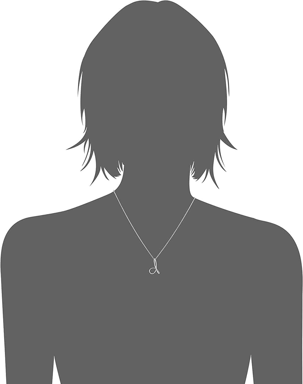 Collection Sterling Silver Initial Pendant Necklace