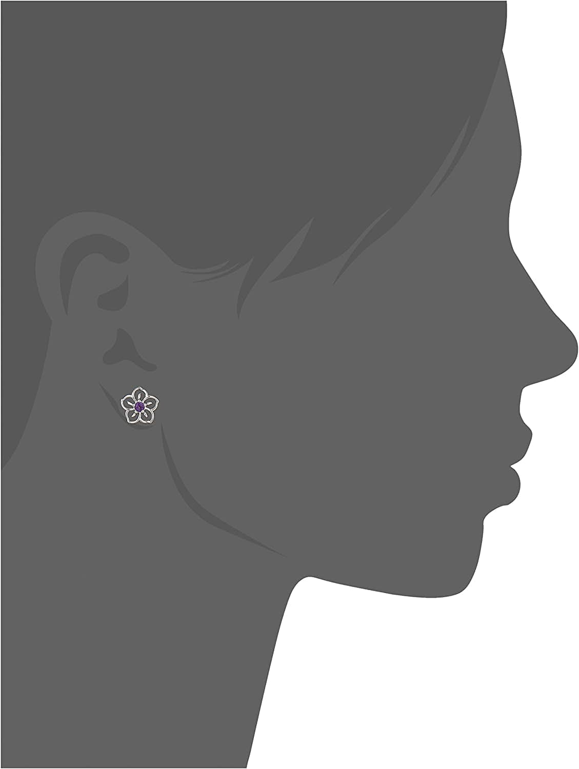 Collection Sterling Silver Sky Flower Stud Earrings
