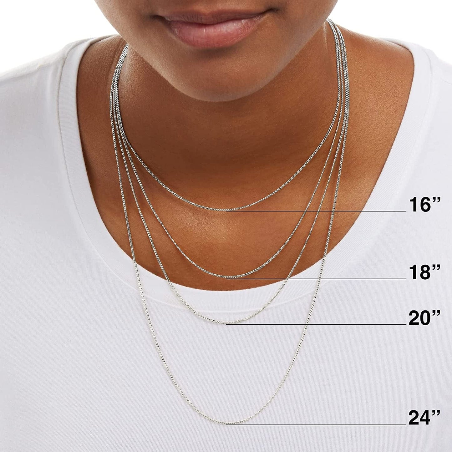 Collection Sterling Silver Thin 0.6Mm Box Chain Necklace