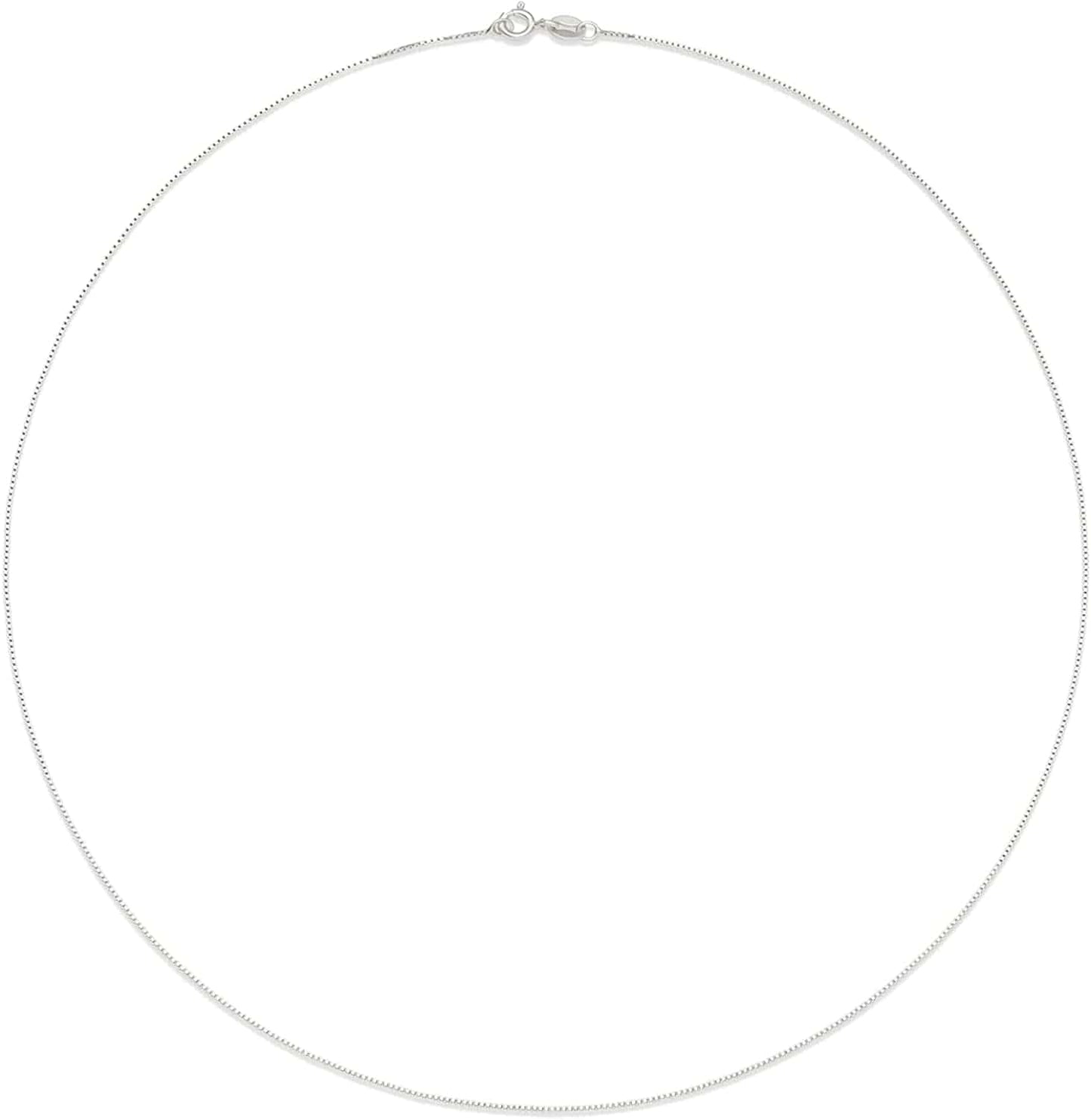 Collection Sterling Silver Thin 0.6Mm Box Chain Necklace