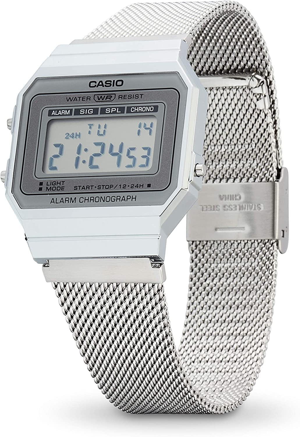 Collection Watch A700WEM-7AEF Unisex Silver Stopwatch