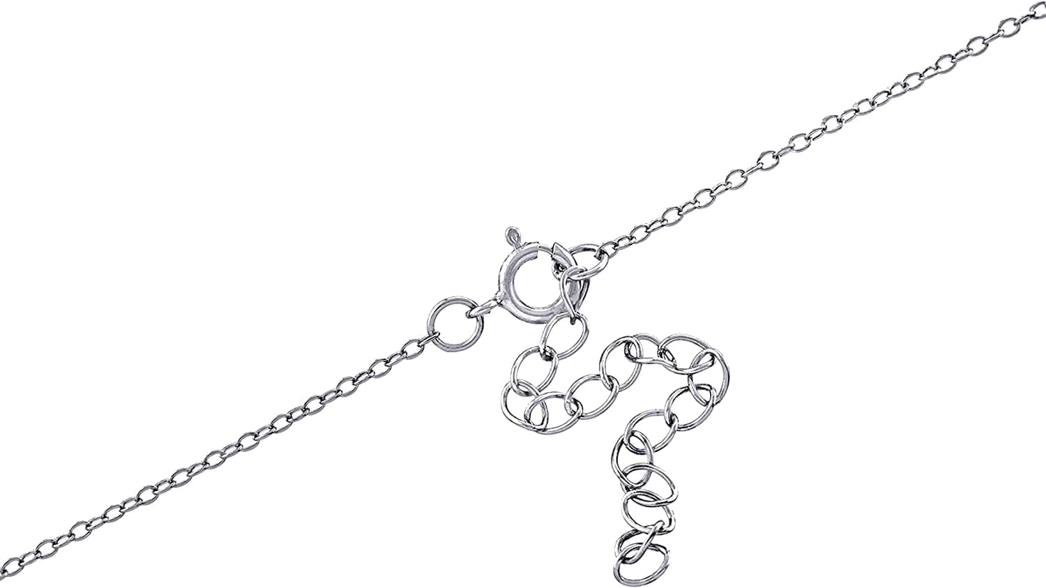 Collection Women'S Open Circle Cubic Zirconia 16" Chain with 2" Extender Pendant Necklace