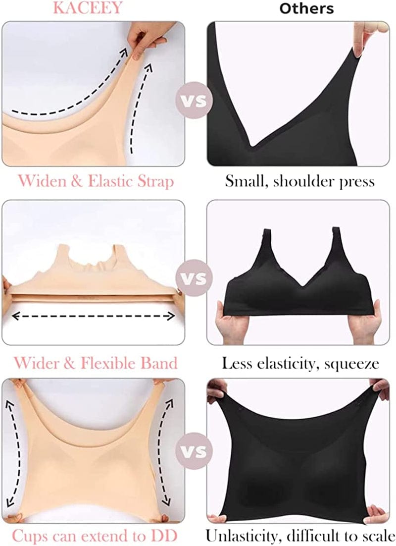 Comfort Wireless Sleep Bras for Women, Seamless Invisiable Soft Daily Bra Yoga Leisure Bralette with Removable Pads