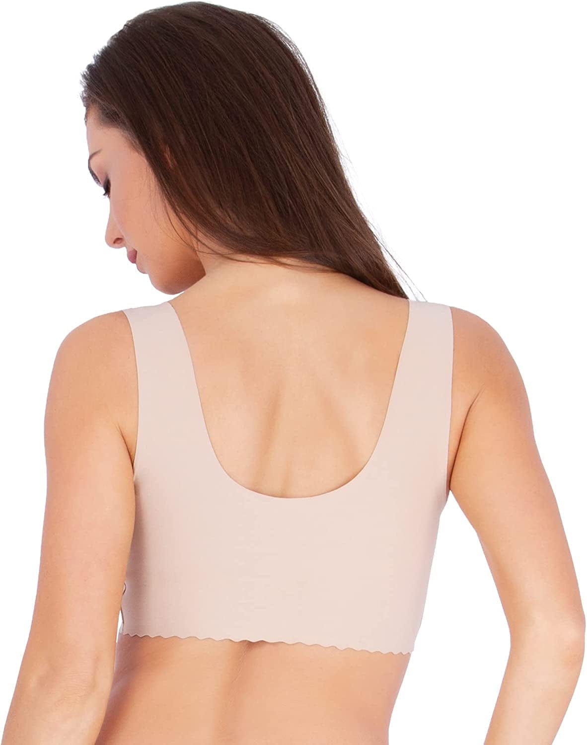 - Comfy Seamless Bra (Scoop Neck) Style No Dig Bra