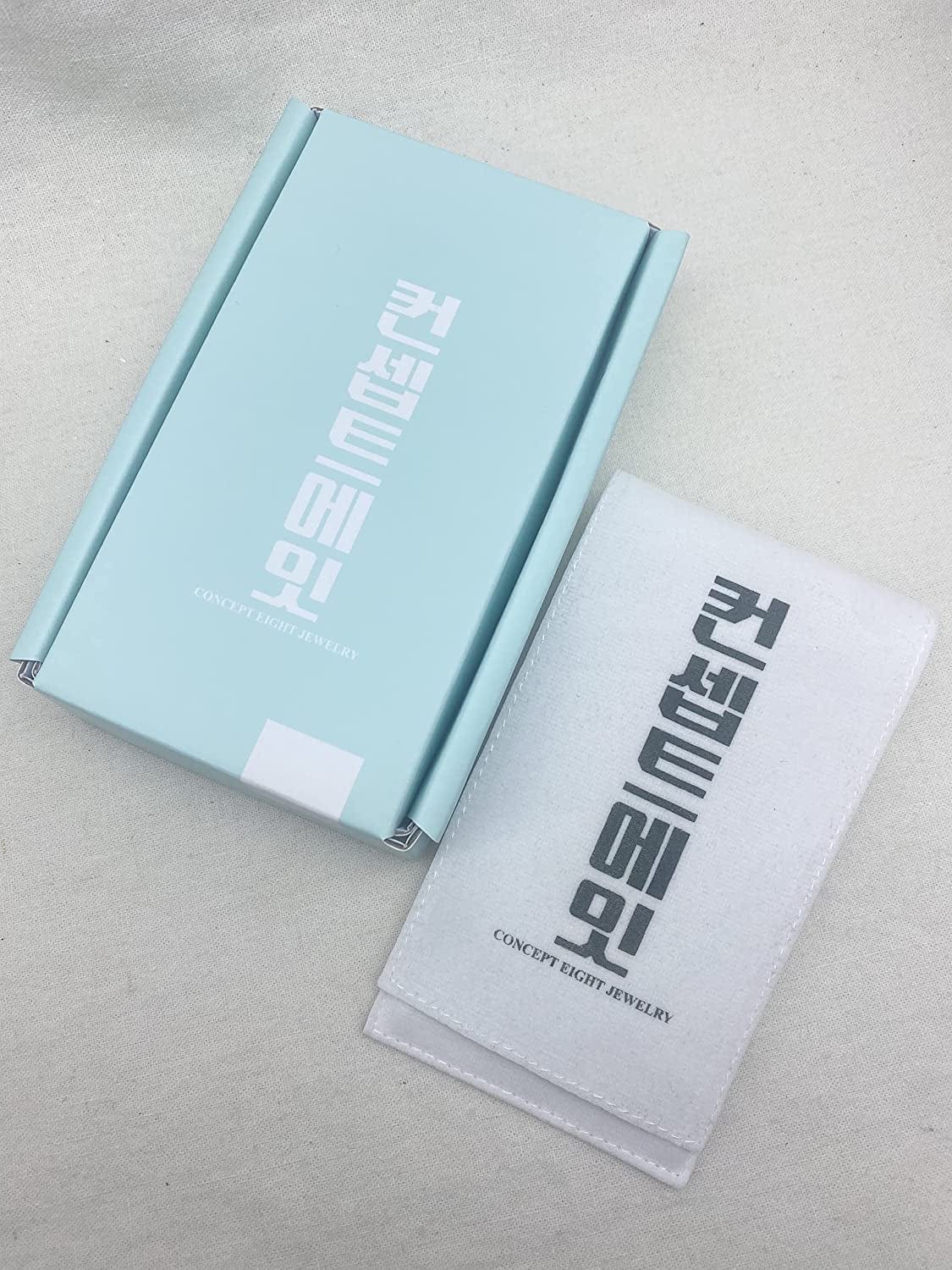 Concept8 Colored Long Drop Earrings with 925 Silver Post Made in Korea