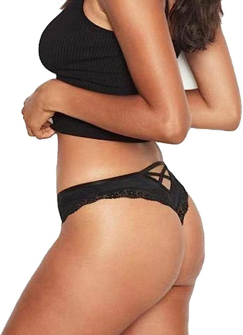 Confonze Sexy V-Back Criss Cross Panties Women Floral Lace Underwear Women'S Lingerie Bandage Briefs