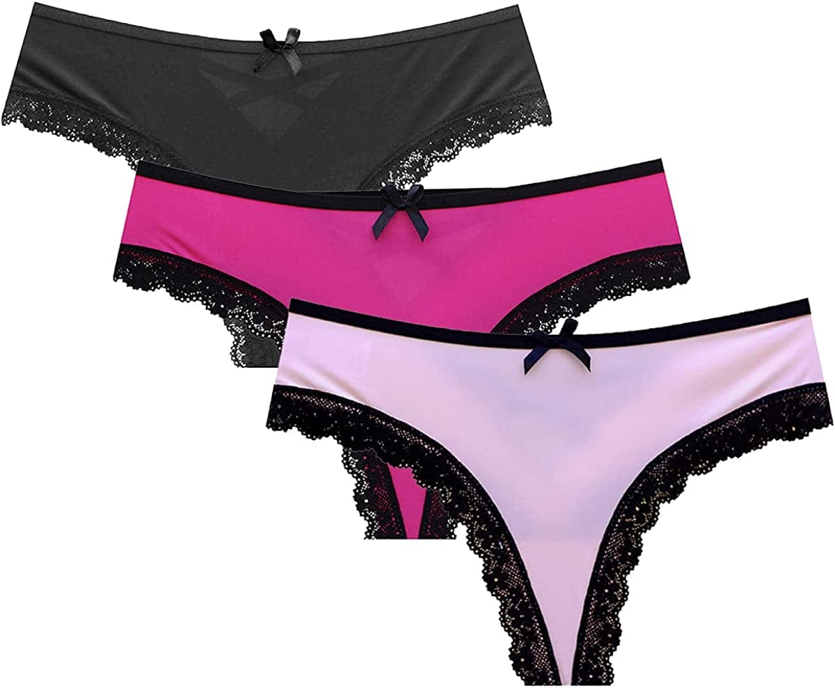 Confonze Sexy V-Back Criss Cross Panties Women Floral Lace Underwear Women'S Lingerie Bandage Briefs