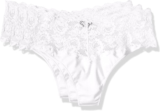 Cosabella Women'S Say Never Lovelie Thong plus Size 3 Pack Set White/White/White / 18-22