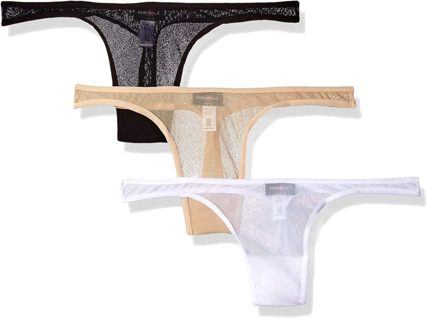 Cosabella Women'S Soire Classic Thong 3 Pack Black/Blush/White / Small-Medium