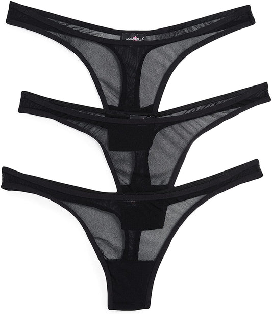 Cosabella Women'S Soire Classic Thong 3 Pack Black/Black/Black / Small-Medium