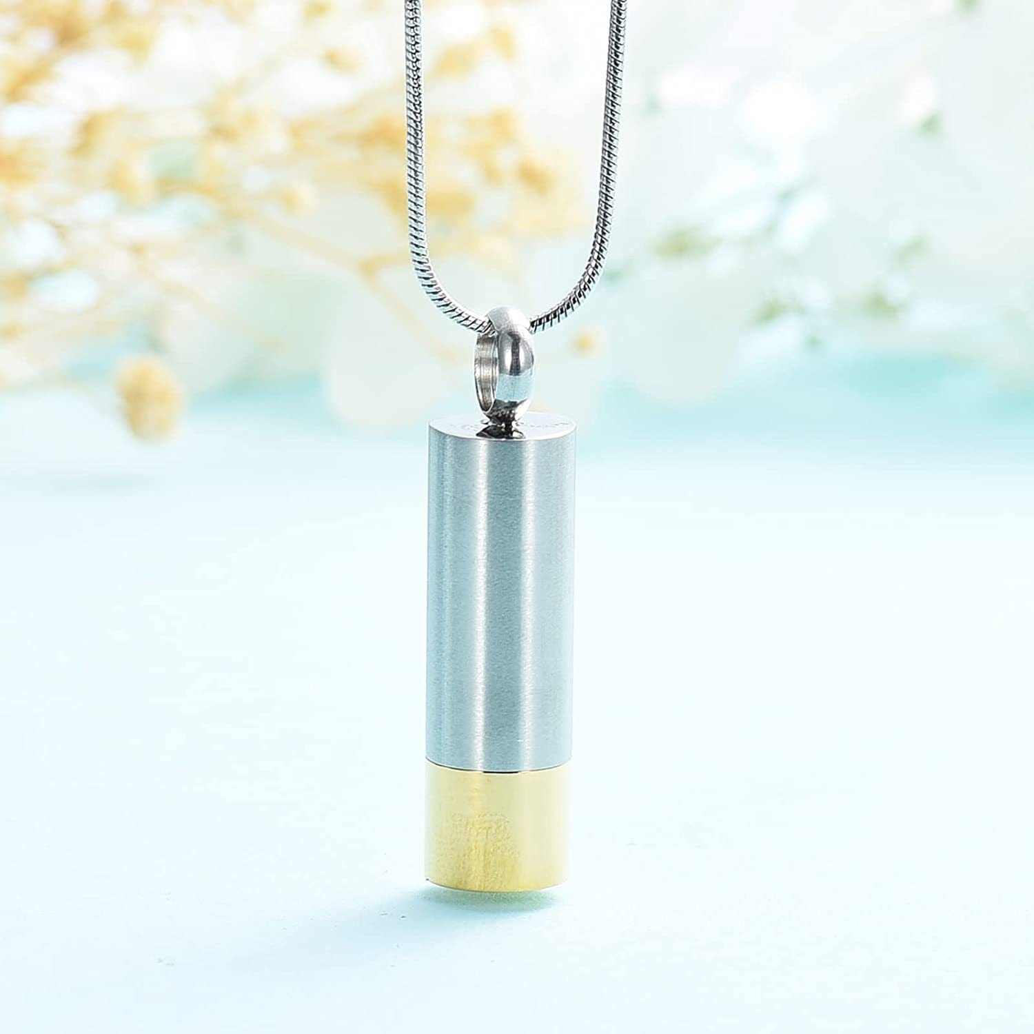 Cremation Jewelry Deer Urn Necklace for Ashes for Women Men Memorial Keepsake Necklace for Human Pet Ashes Pendant Silver