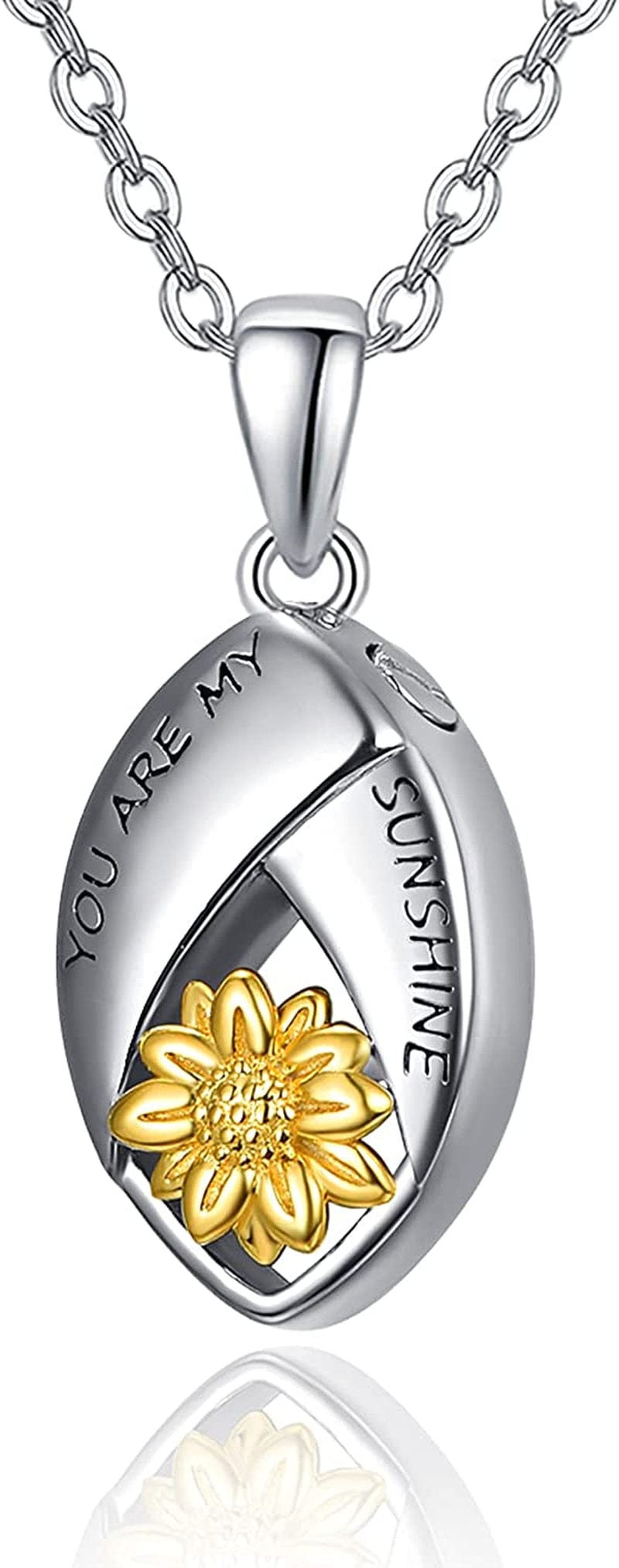 Cremation Jewelry for Ashes 925 Sterling Silver Urn Necklace for Ashes Keepsake Memories Necklace… Sunflower