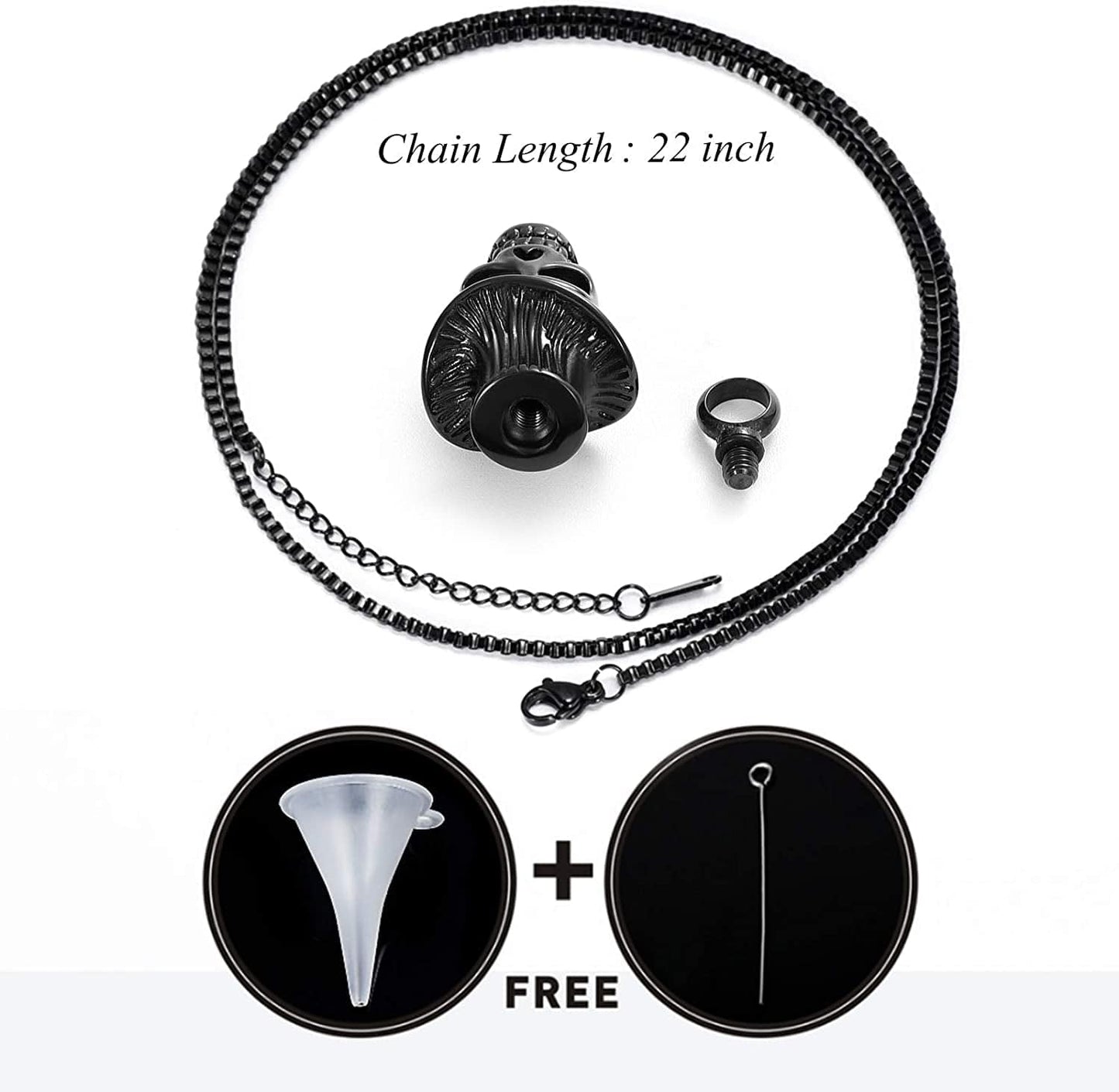 Cremation Jewelry for Ashes Urn Necklace for Ashes Skull Urn Necklace for Pet Human Ashes Urn Pendant for Men Women Memorial Ash Keepsake