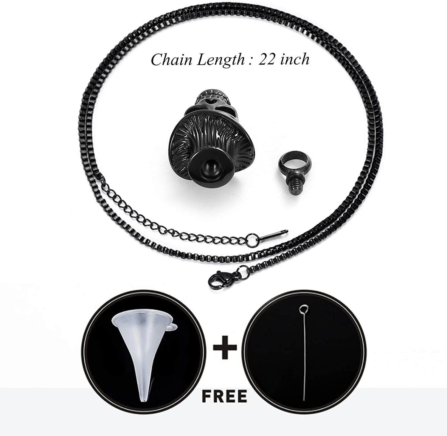 Cremation Jewelry for Ashes Urn Necklace for Ashes Skull Urn Necklace for Pet Human Ashes Urn Pendant for Men Women Memorial Ash Keepsake