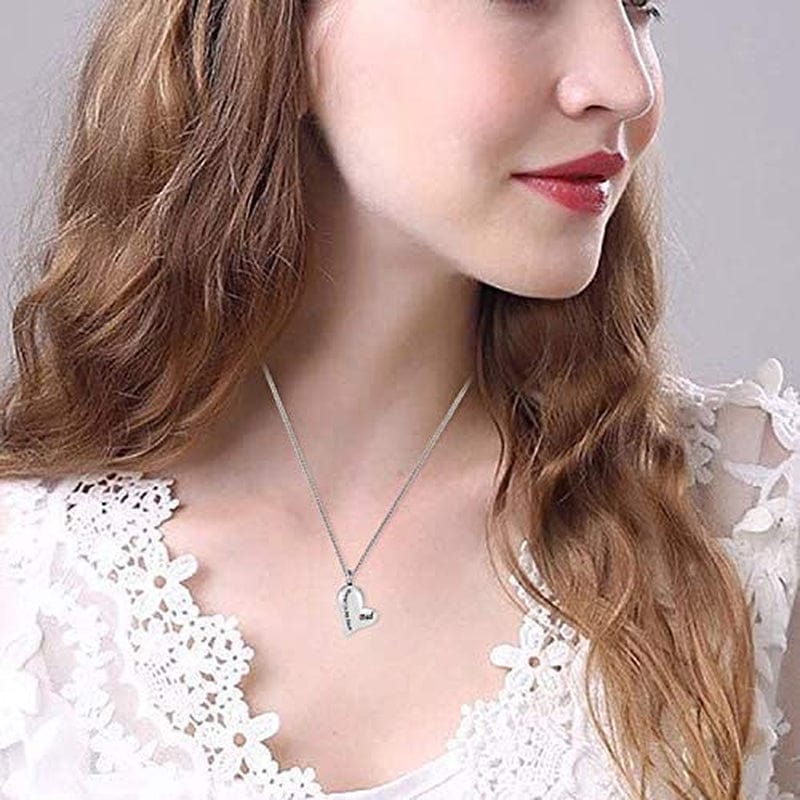 Cremation Urn Ashes Necklace Dad Forever in My Heart Stainless Steel Keepsake Waterproof Memorial Pendant