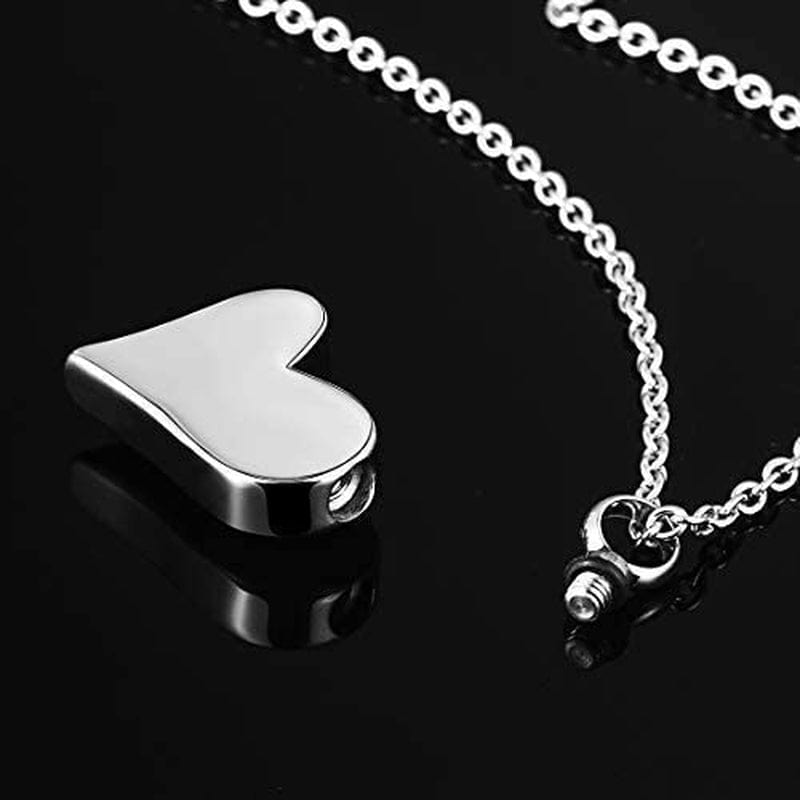 Cremation Urn Ashes Necklace Dad Forever in My Heart Stainless Steel Keepsake Waterproof Memorial Pendant