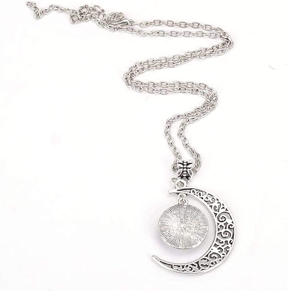 Crescent Moon Pendant Jack and Sally Lilo and Stitch Necklaces Jewelry for Women Teen Girls